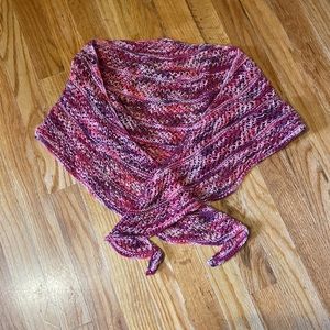 Lovely handcrafted knit lace crescent shawl